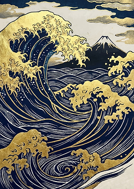 Great Wave with Mount Fuji