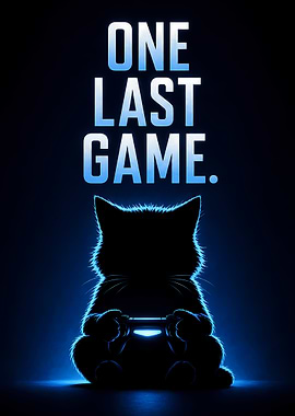 Cat playing video games