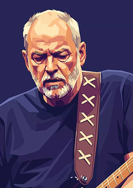 David Gilmour Playing Guitar