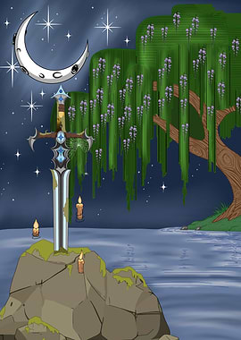Mystical Sword by Moonlight