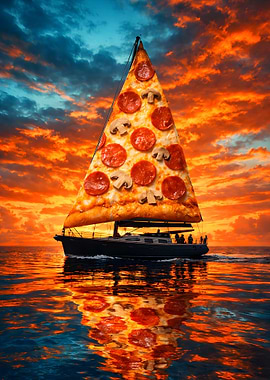 Pizza Sailboat
