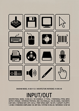 Retro Input/Output Icons