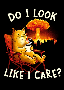 Cat Relaxing During Nuclear Apocalypse
