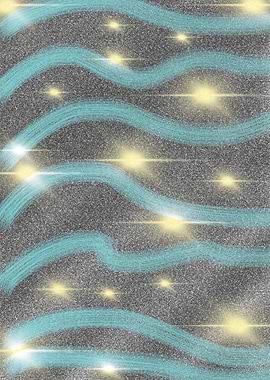 Abstract Wavy Lines with Light Effects