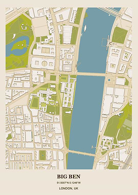 Big Ben London Map