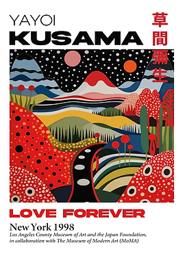 Yayoi Kusama Love Forever Poster