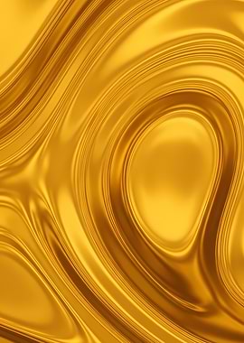 Abstract Gold Liquid Swirls