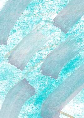 Abstract Teal and Blue Brush Strokes