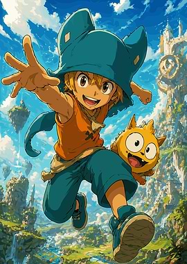 Yugo and Amalia in a fantasy world