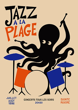 French Jazz Poster