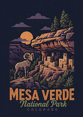 Mesa Verde National Park Vintage Poster