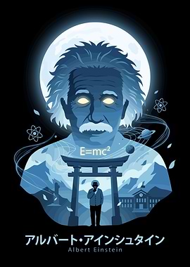 Albert Einstein E=mc2 Illustration