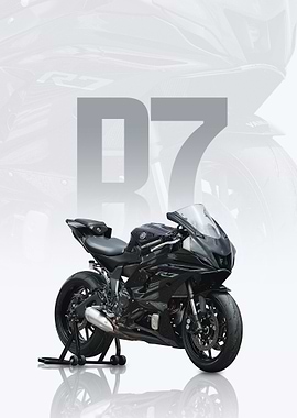 Black Yamaha R7 Motorcycle