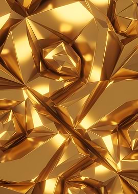 Abstract Golden Geometric Texture