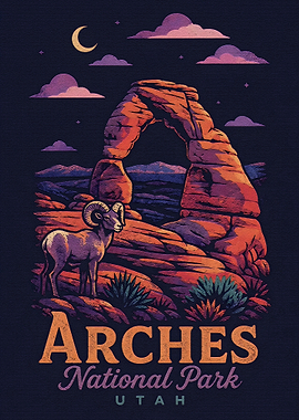 Arches National Park Vintage Poster