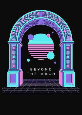 Retro Arch with Planets