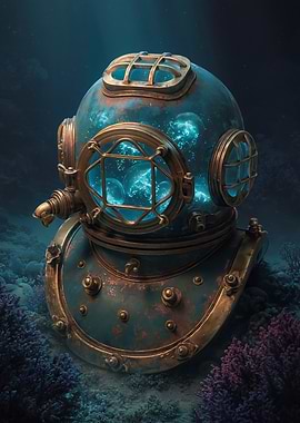 Steampunk Diving Helmet Underwater