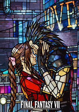 Final Fantasy VII Stained Glass Art