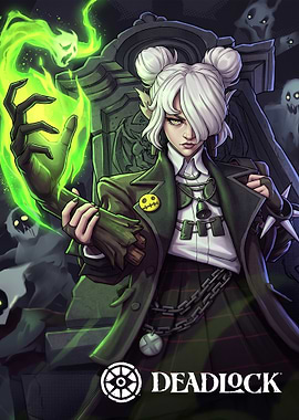 Deadlock Character with Green Magic