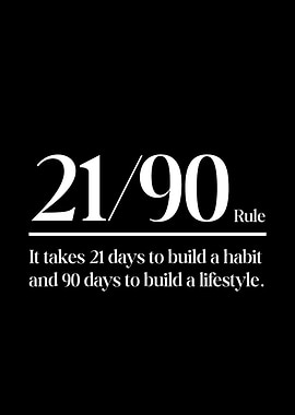 21/90 Rule Text Art