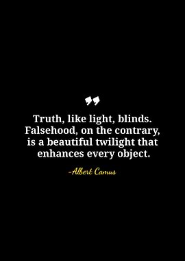 Albert Camus Quote on Truth and Falsehood
