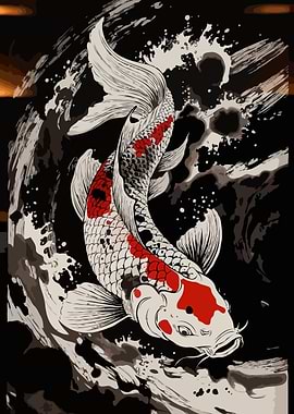 Koi Fish in Water