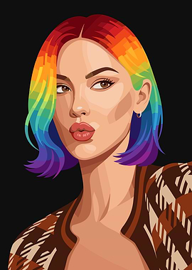 Gracie Abrams with Rainbow Hair