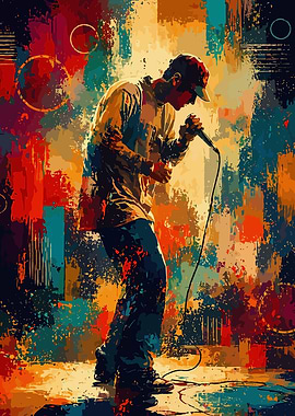 Rapper Performing on Stage