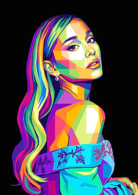 Ariana Grande Pop Art Portrait
