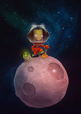 Kerbal on a Moon with Fuel