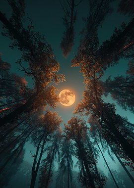 Moonlit Forest Canopy