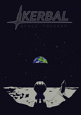 Kerbal Space Program Astronaut on Moon