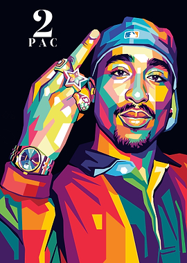 Tupac Shakur Pop Art Portrait