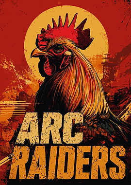 Rooster and 'Arc Raiders' text