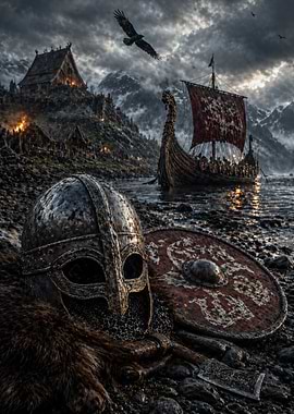 Viking Village and Longship