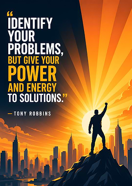 Motivational Quote with Cityscape