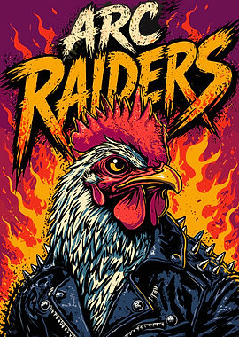 Punk Rooster with 'ARC RAIDERS' Text