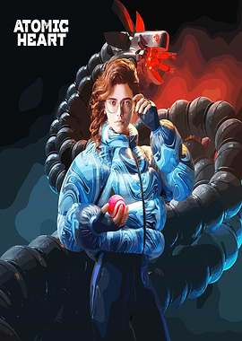 Atomic Heart Character with Robot Snake