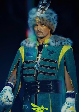 Boxer Oleksandr Usyk in ceremonial attire