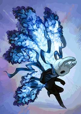 Blue Creature with Masked Figure