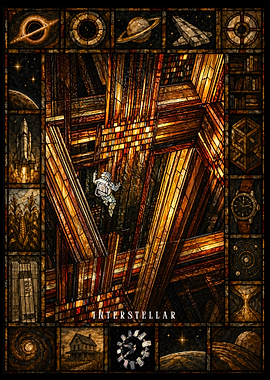 Interstellar Stained Glass Poster