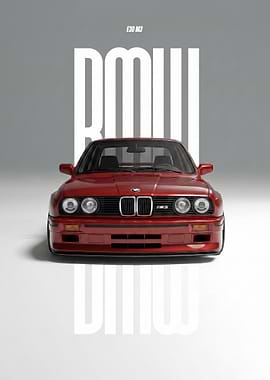 legend Red BMW E30 M3 Front View