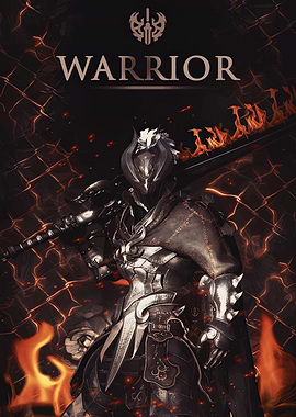 Warrior with Fiery Sword