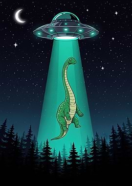 Dinosaur Abducted by UFO