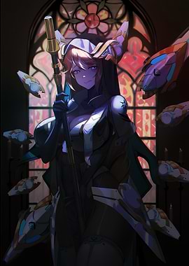 Sci-fi Nun with Drones