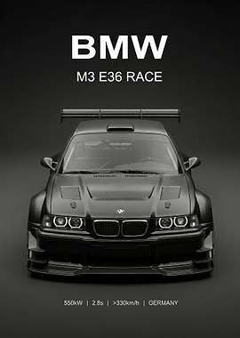 legend BMW M3 E36 Race Car