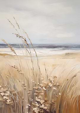 Beach Grass and Ocean