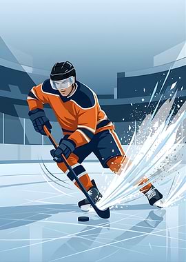 Ice Hockey Player in Action