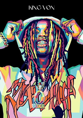 King Von Pop Art Portrait