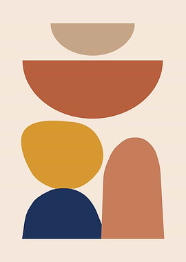 Abstract Geometric Shapes Stacked